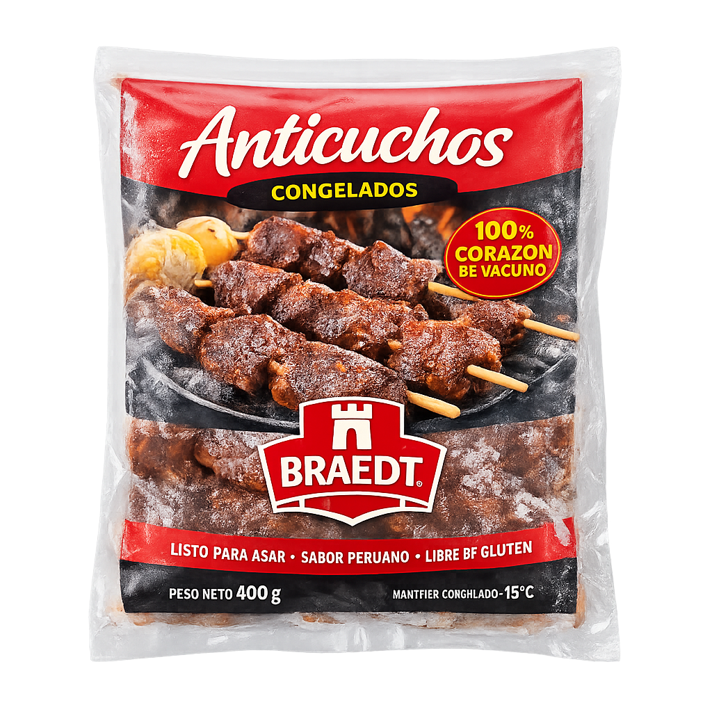 Anticuchos congelados Braedt