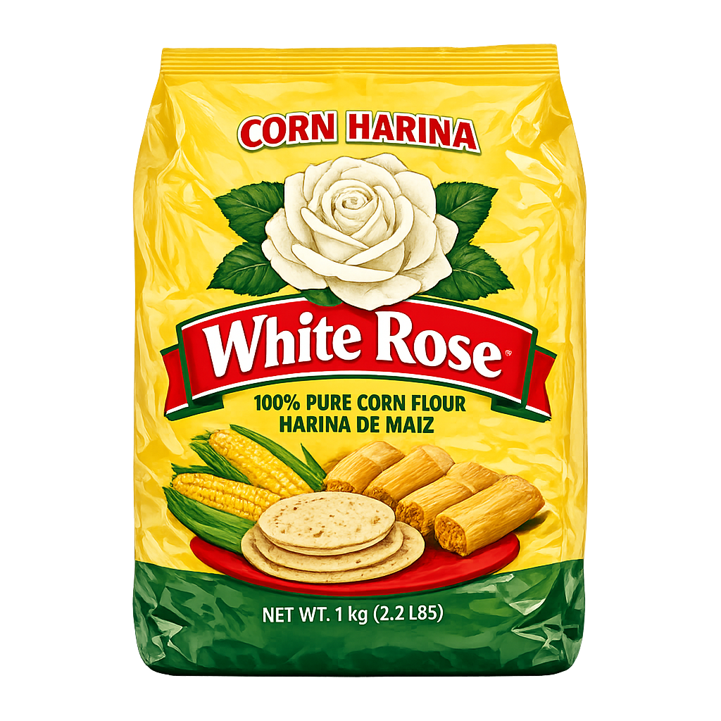 Corn Flour White Rose
