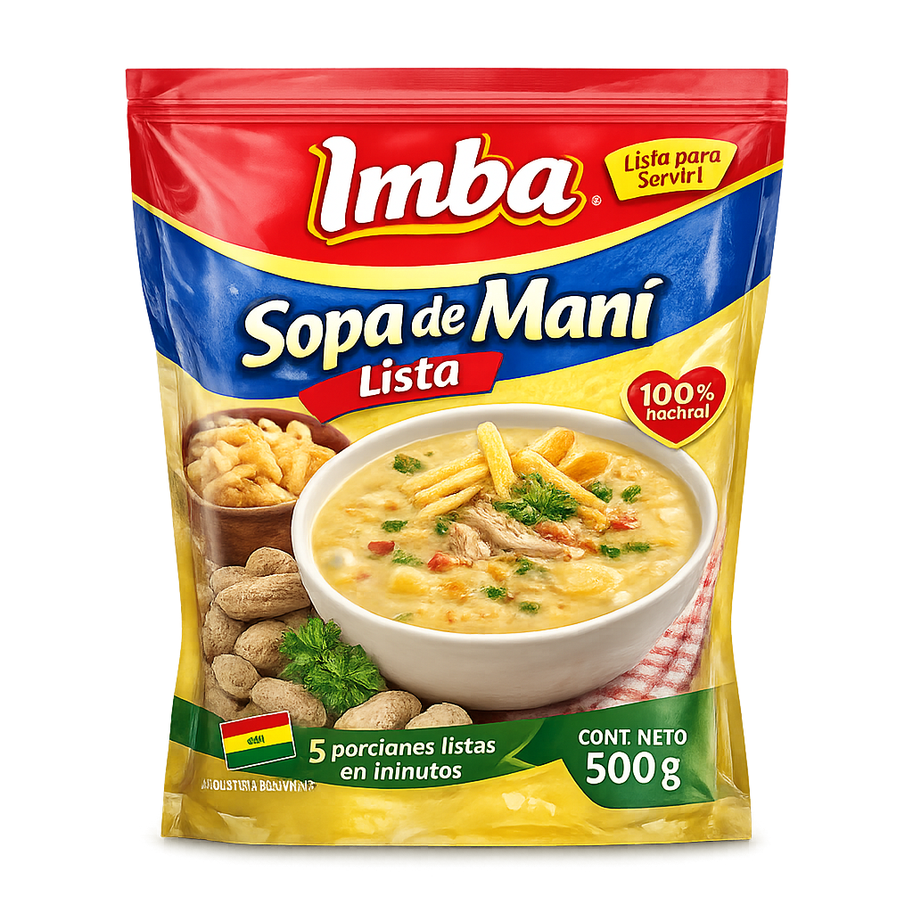 Sopa de maní lista Imba