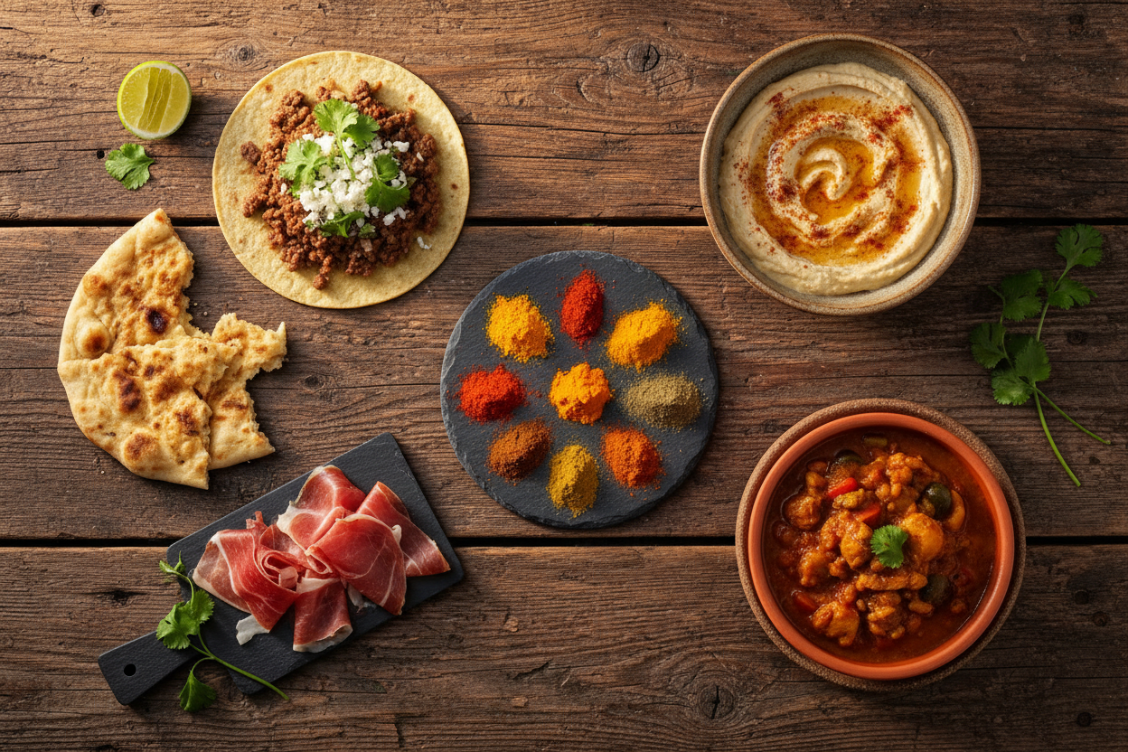 Sabores del mundo sin manos